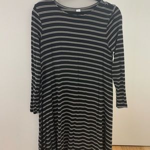 Black and White striped dress